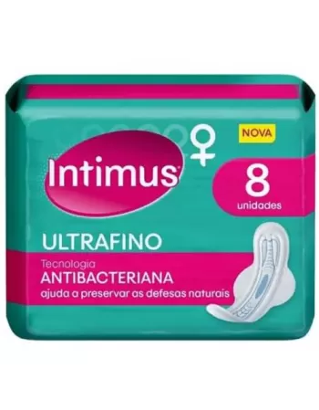 Intimus Absorvente Antibacteriano Ultrafino c/abas 8 unidades