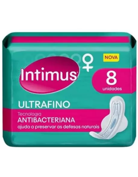 Intimus Absorvente Antibacteriano Ultrafino c/abas 8 unidades
