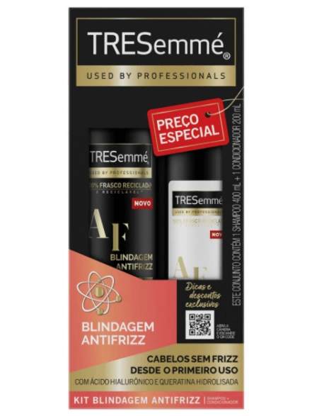 TRESemmé Kit Blindagem Antifrizz Shampoo 400ml + Condicionador 200ml