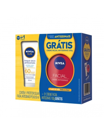 Nivea Kit Protetor Solar FPS 60 + Creme Antissinais 100g