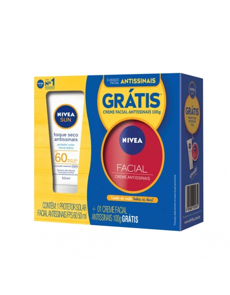 Nivea Kit Protetor Solar FPS 60 + Creme Antissinais 100g