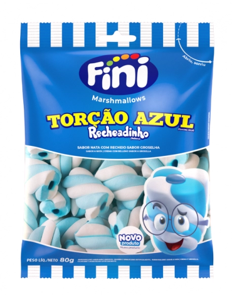 Fini Marsh Recheado Azul e Branco 80g