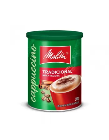Café Solúvel Melitta Capuccino Tradicional 200g Pack com 3 unidades
