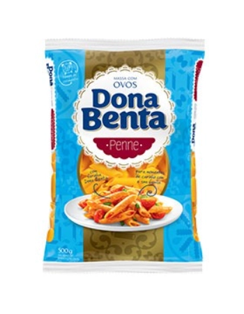 Dona Benta Massa Penne Ovos 500g Fardo com 24 unidades