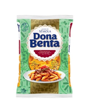 Massa Penne Sêmola Dona Benta 500g Fardo com 24 unidades