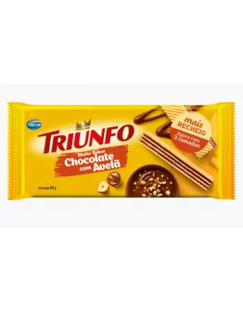 Triunfo Wafer Chocolate Com Avelã 105g