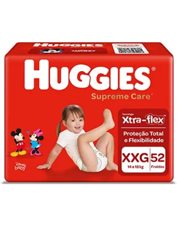 Huggies Fralda Supreme Care Hiper XXG 52 unidades