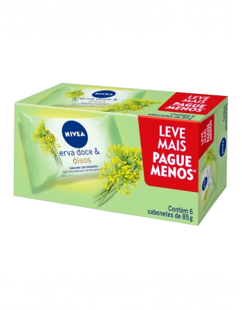 Nivea Sabonete Hidratante Erva Doce Leve Mais Pague Menos 6 unidades 85g