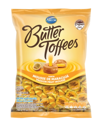 Bala Butter Toffees Maracujá 500g