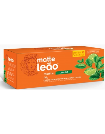 Chá Matte Leão Com Limão 40g - 25 sachês de 1,6g