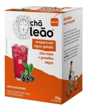 Chá Leão Água Gelada - Mate e Groselha Negra 25g - 10 sachês de 2,5g