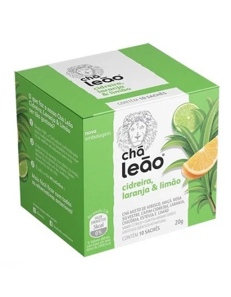 Chá Leão Cidreira, Laranja e Limão 20g - 10 sachês de 1,6g