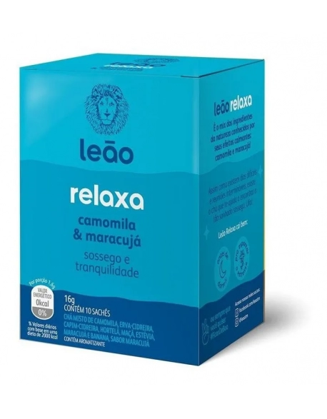 Chá Leão Funcionais Relaxa 16g - 10 sachês de 1,6g