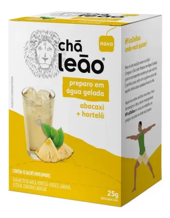 Chá Leão Água Gelada - Abacaxi + Hortelã 25g - 10 sachês de 2,5g