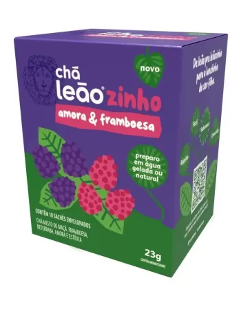 Chá Leãozinho Água Gelada - Framboesa & Amora 23g - 10 sachês de 2,3g