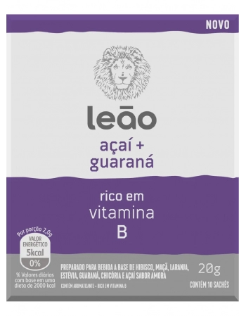 Chá Leão Vitamínico Açaí E Guaraná 20g - 10 sachês de 2,0g