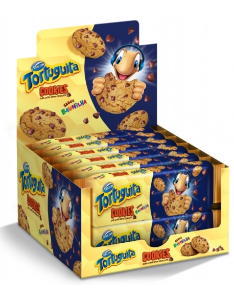 Tortuguita Cookies Baunilha 384g Display com 16 unidades de 60g