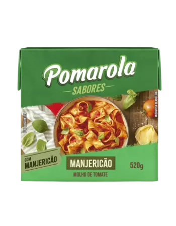 Molho de Tomate Manjericão Pomarola Tetra 520g