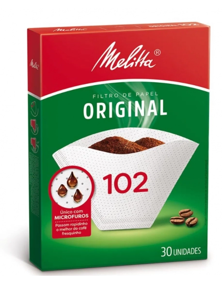 Filtro de Papel Melitta Médio 102 Display com 6 Pacotes com 30 Unidades