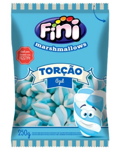 Marshmallows Torção Azul Fini 250g