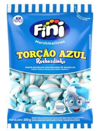 Marshmallows Recheadinho Torção Azul Fini 250g