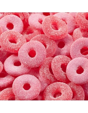 Bala de Gelatina Fini Aros de Morango 500g - Fini