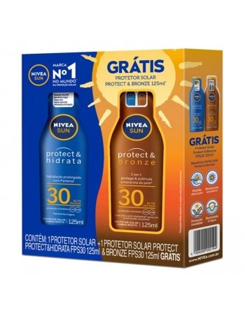 Nivea Kit Protetor Solar Protege e Hidrata FPS30 125ml