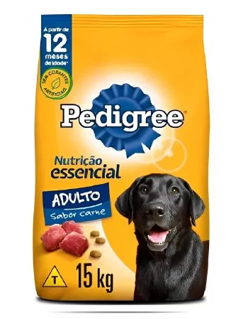 PEDIGREE® Ração Nutrição Essencial Para Cães Adultos Sabor Carne 15kg