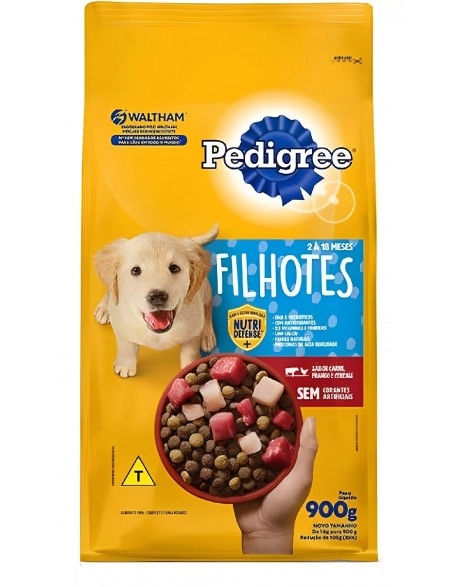 PEDIGREE® Filhote Raças Médias e Grandes 900g