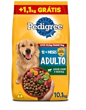 PEDIGREE® Carne & Vegetais Leve 10,1kg e Pague 9kg Bônus Bag