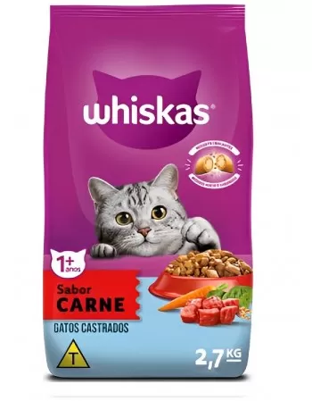 WHISKAS® Gatos Castrados Carne 2,7kg
