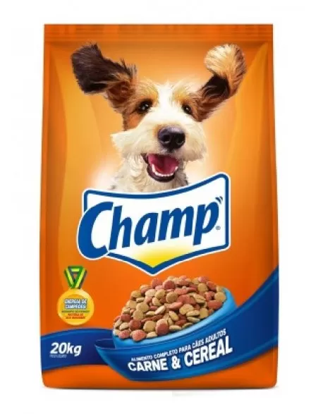 Ração Champ Carne e Cereais para cães de médio e grande porte 20Kg