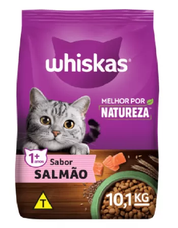 WHISKAS®​ Melhor por Natureza™ Salmão para Gatos Adultos 10,1kg