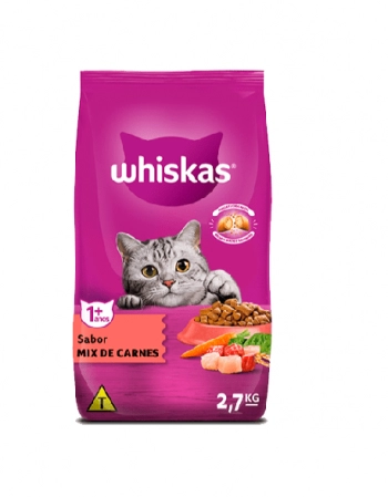 WHISKAS® Adulto Sabor Mix de Carnes 2,7kg