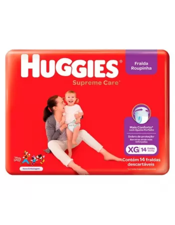 Huggies Fralda Roupinha Supreme Care Jumbo XG 14 unidades