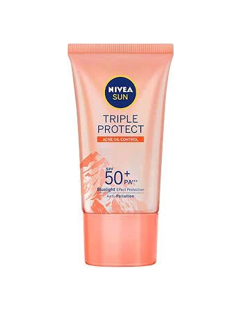 Nivea Protetor Solar Facial Sun Triple Protect Antiacne FPS 50 40ml