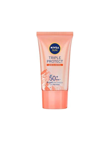 Nivea Protetor Solar Facial Sun Triple Protect Antiacne FPS 50 40ml