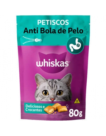 Whiskas Temptations Anti Bola de Pelo 80g