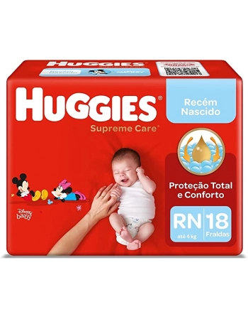 Kim Huggies Fraldas Descartáveis Natcare Jumbo RN 18un