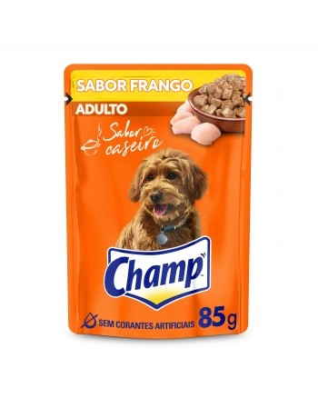 Ração Úmida Champ Sachê Adulto Frango 85g