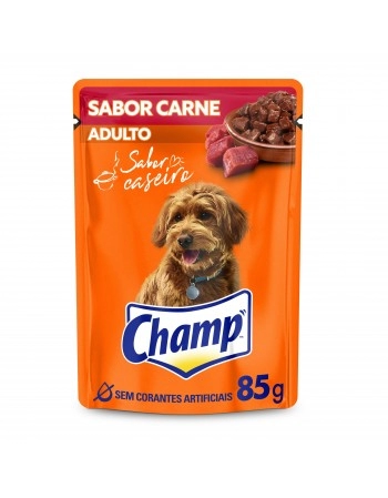 Ração Úmida Champ Sachê Adulto Carne 85g