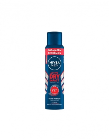 Nivea Men Desodorante Antitranspirante Aerosol Dry Impact Leve 200ml Pague 150ml