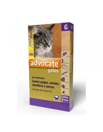 Combo Advocate Bayer para Gatos de 4 a 8 Kg (0,8 mL) - Antipulgas