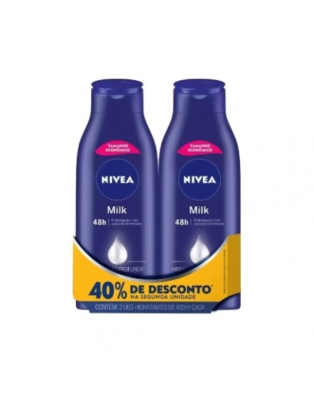 NIVEA HID MILK DUOPACK C/40% NA 2º 400ML (6)