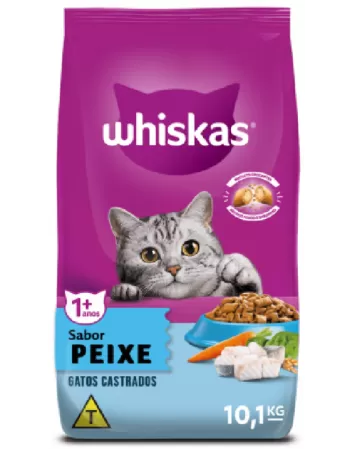 WHISKAS®​ Peixe para Gatos Adultos Castrados 10,1kg