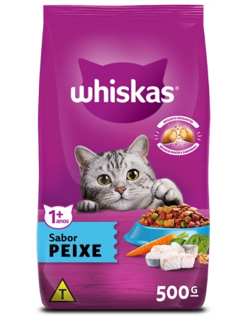 Ração WHISKAS® Adulto Sabor Peixe 500g