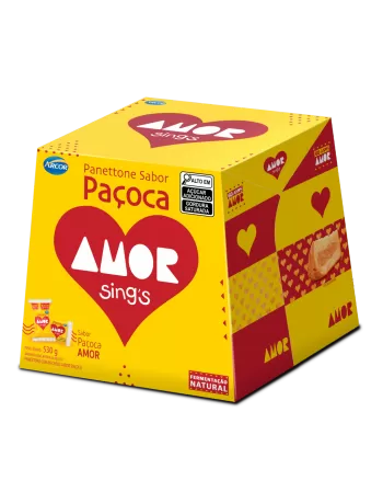 Arcor Panetone Recheado Paçoca Amor 530g
