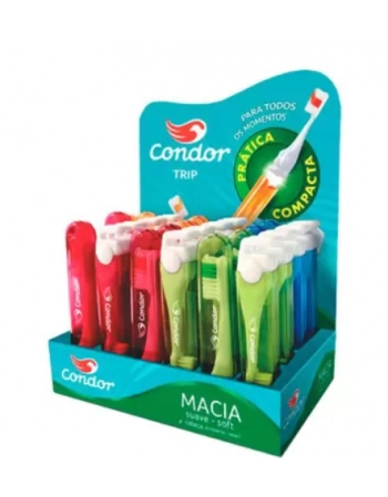 Escova Dental Condor Trip Macia Leve 24 Pague 20