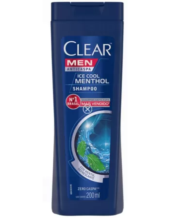 Shampoo Anticaspa CLEAR Men Ice Cool Menthol 200ml