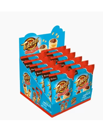 Tubetes® Snack Rolinho De Wafer Recheado Chocolate Barion 44g Display Com 12 Unidades